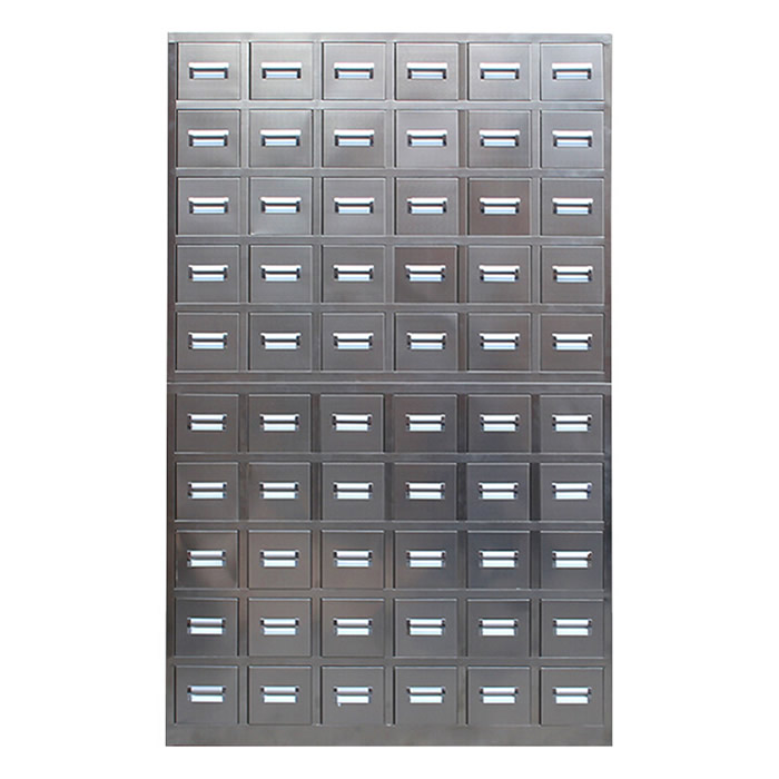 60抽不銹鋼中藥柜