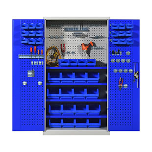 對(duì)開門四層工具柜-藍(lán)色